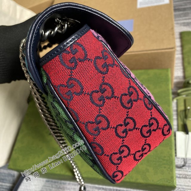 Gucci新款全皮女包 古馳Marmont系列小號鏈條肩背包 Gucci經典款斜挎女包 443497  ydg3262